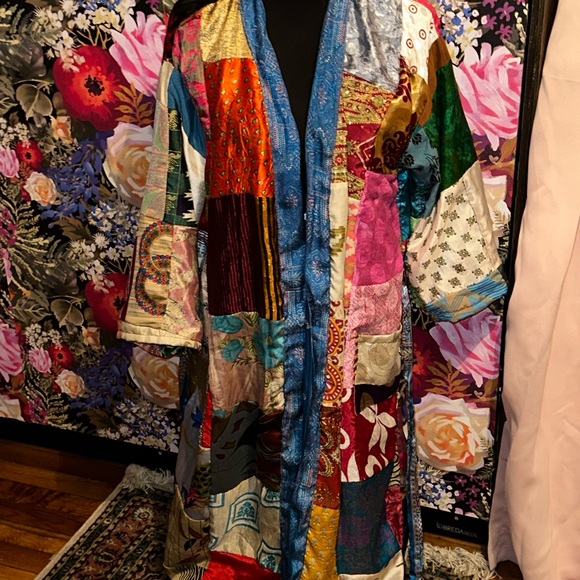Colorful Patchwork Women's Robe - Picture 1 of 1
